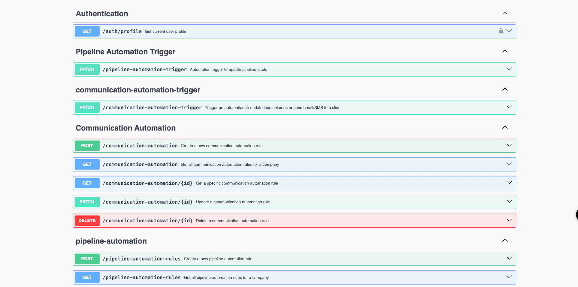 Automation Backend preview